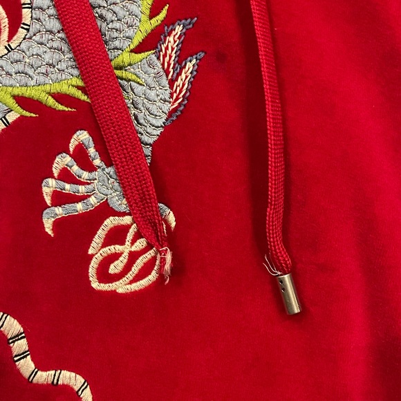 Gucci X Alessandro Michele Embroidered Dragon Red Applique Hoodie - Picture 6 of 16